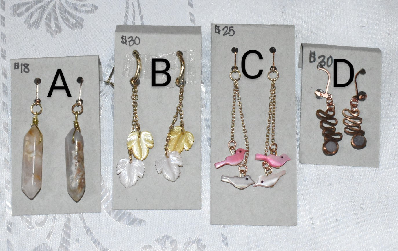 Gemstone Dangle Earrings