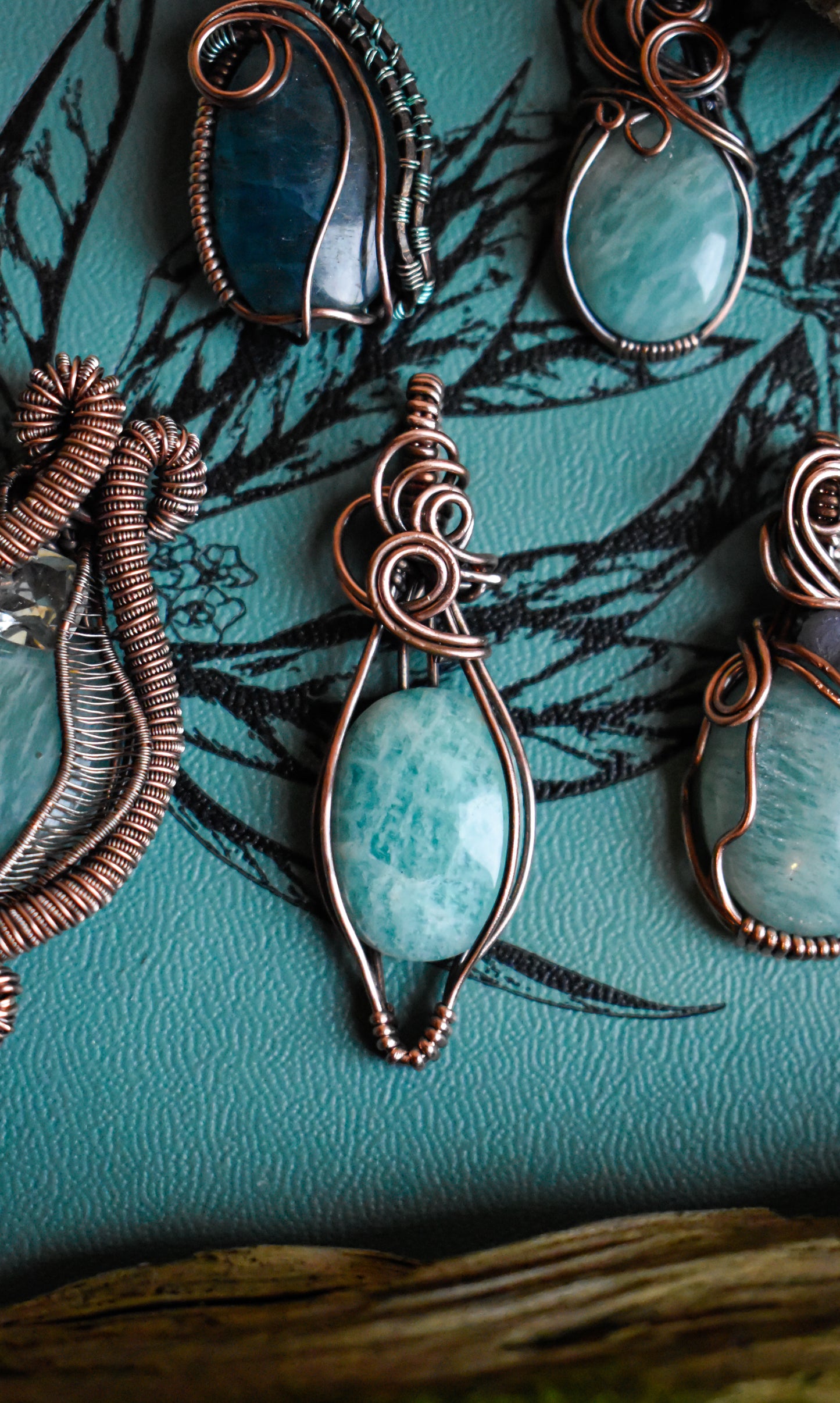 Gemstone Copper Pendants