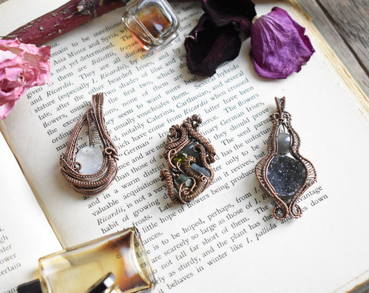 Gemstone Copper Pendants