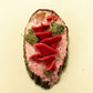 Mushroom Sculptures with Real Moss on Real Wood Slices Polymer Clay Epoxy Resin