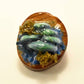 Mushroom Sculptures with Real Moss on Real Wood Slices Polymer Clay Epoxy Resin