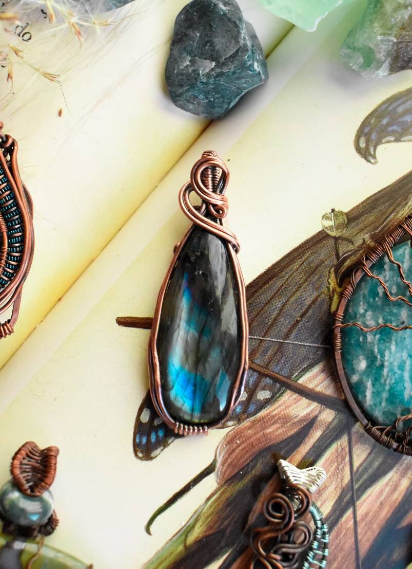 Gemstone Copper Pendants