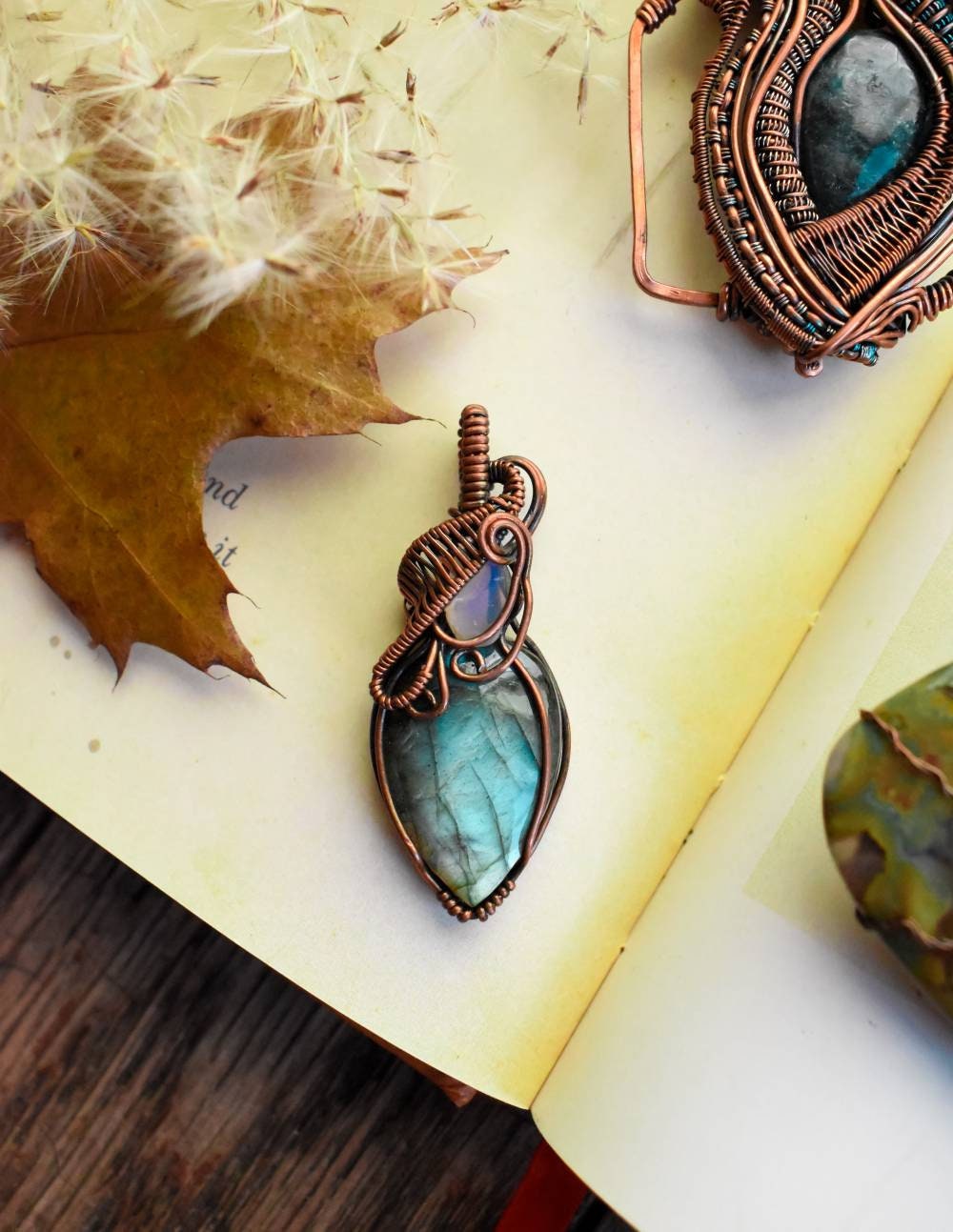 Gemstone Copper Pendants