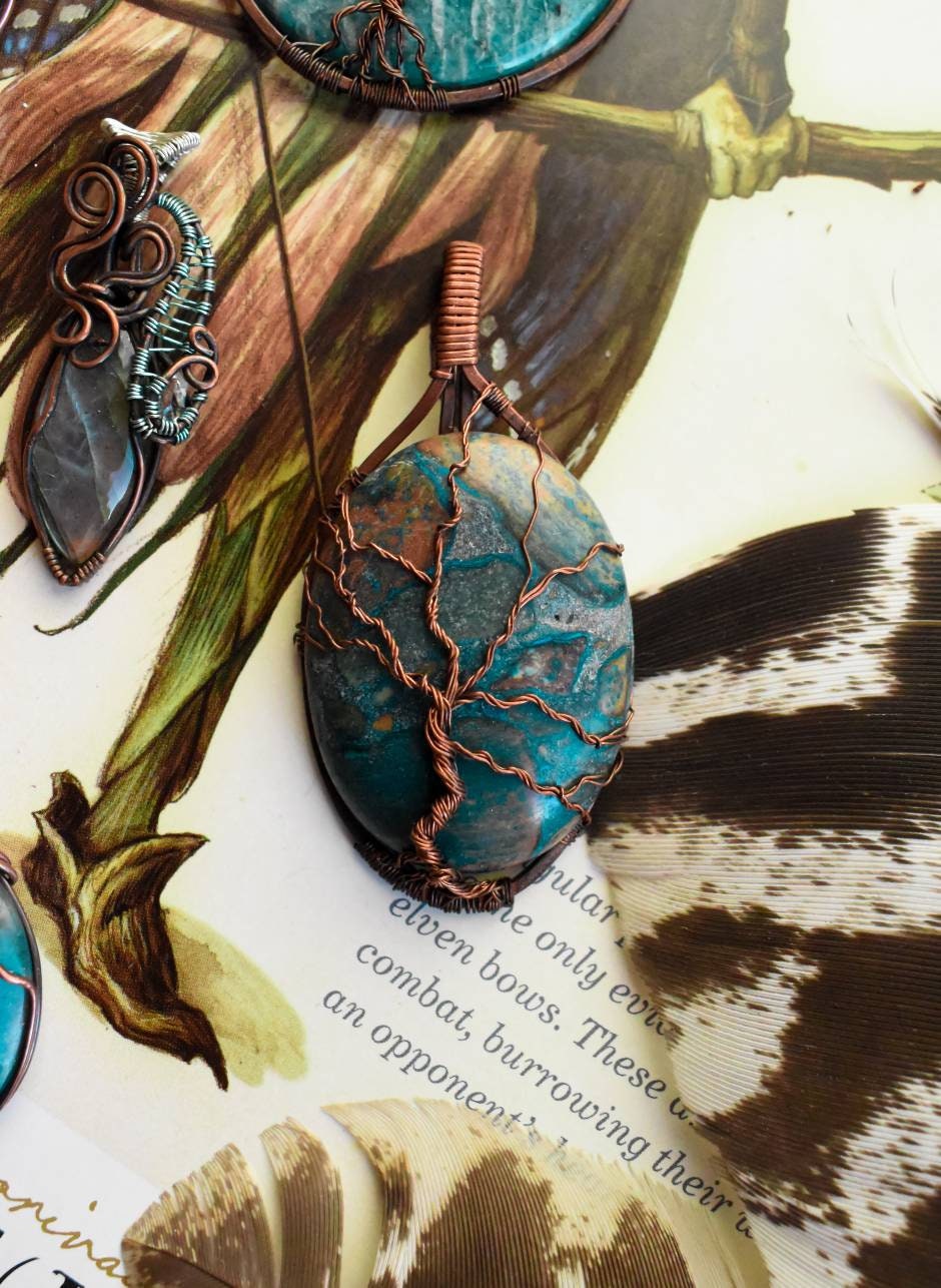 Gemstone Copper Pendants