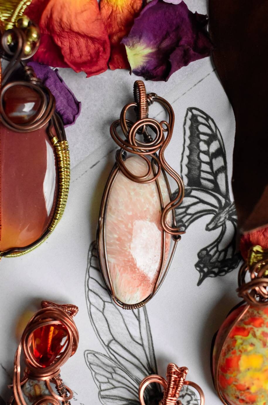 Gemstone Copper Pendants