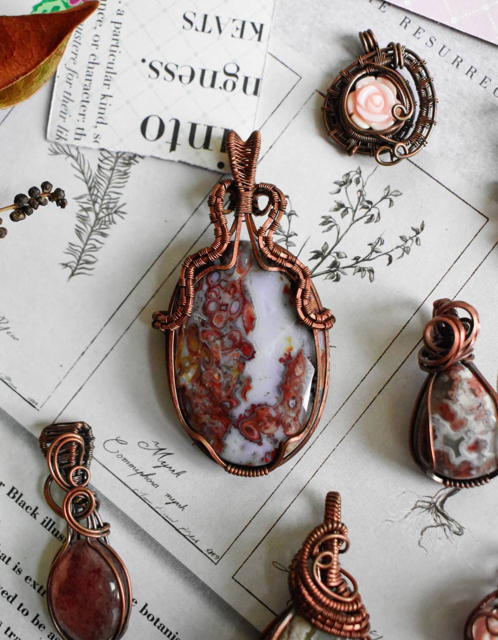 Gemstone Copper Pendants