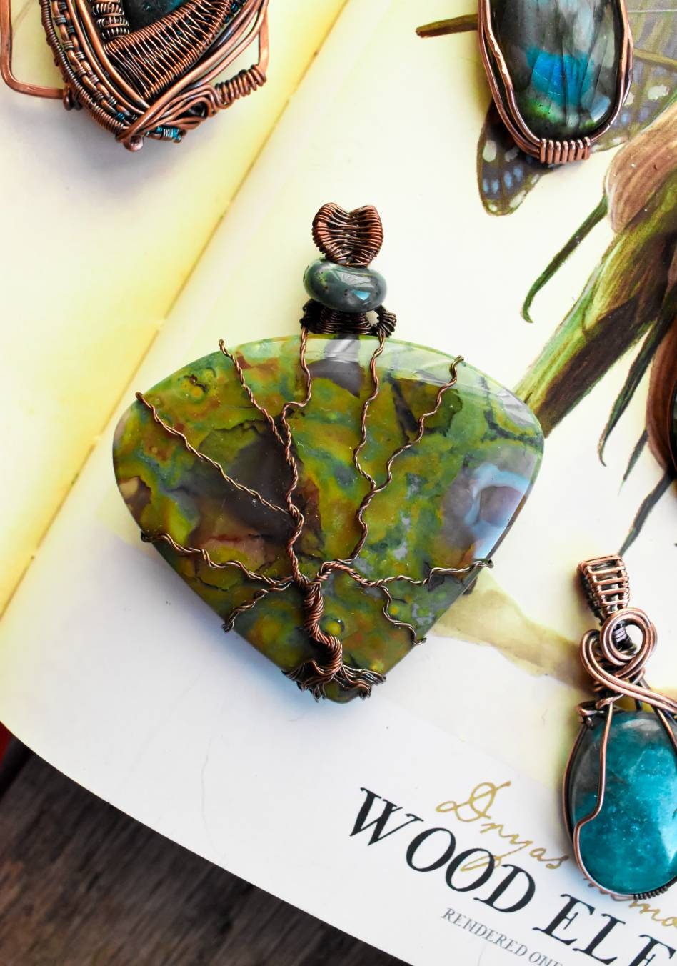 Gemstone Copper Pendants